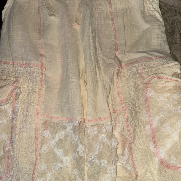POL Cream Lace Wide Leg Pants - Picture 4 of 5